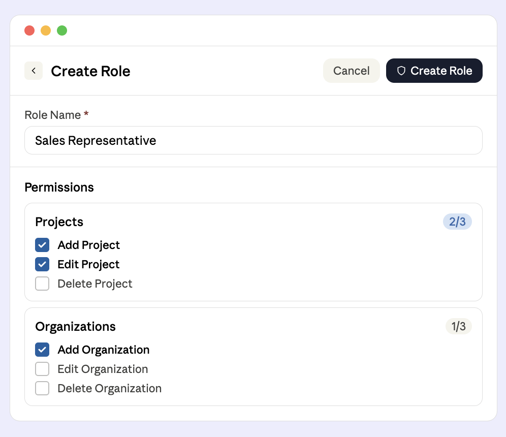 Member roles and permissions